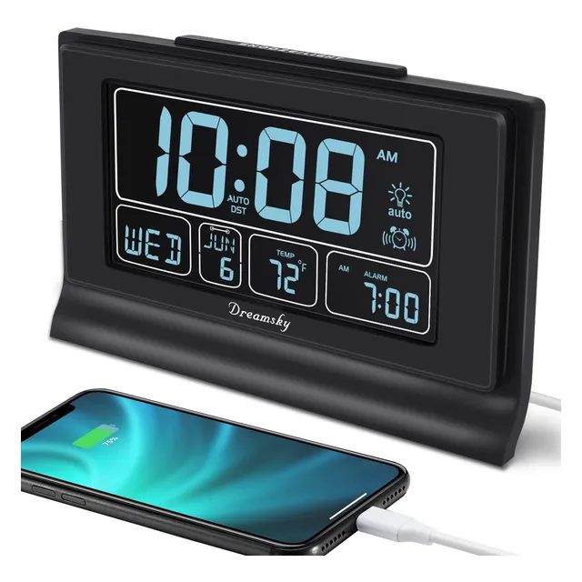 Dreamsky Reloj Despertadr Digital Auto Configurable Usb
