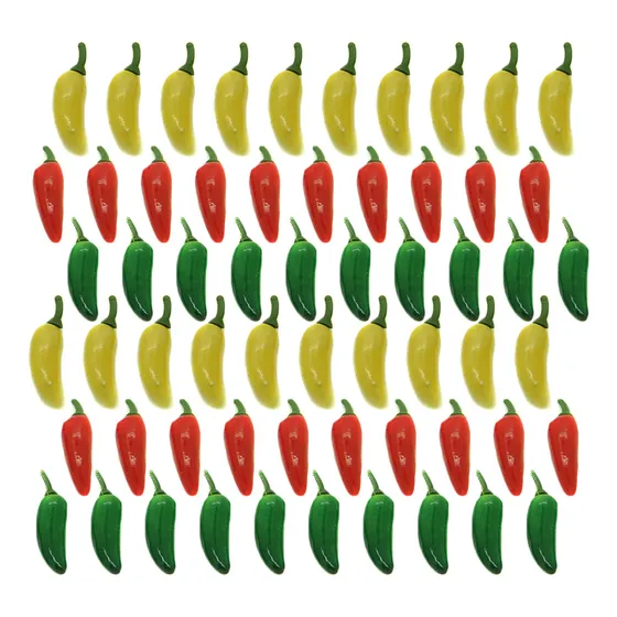 60 Miniverduras Con Burbujas De Pimientos Y Coloridas Simula