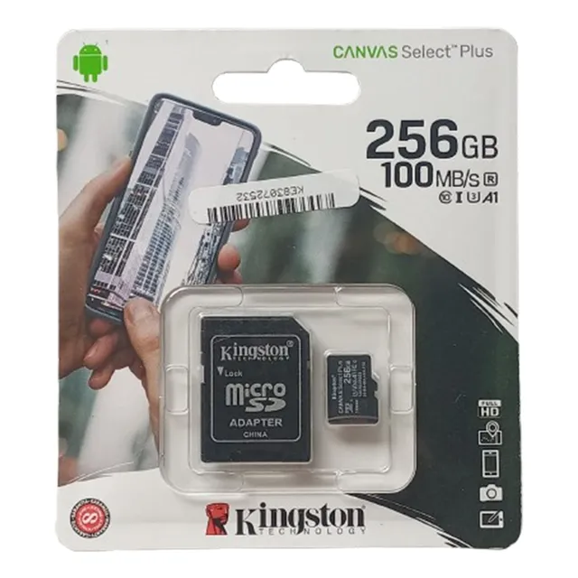 Memoria Micro Sd 256 Gb Kingston Clase 10 C/adaptador Sd