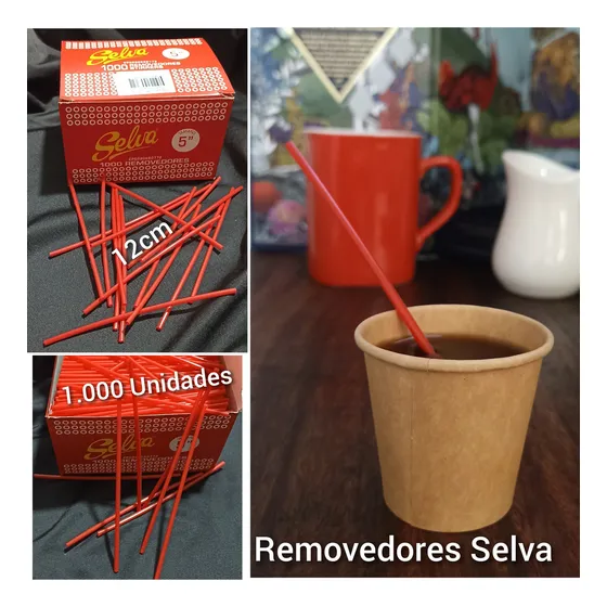 Removedores Para Cafe  1000 Unid Selva Rojos 