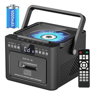 Boombox Cassette Reproductor De Cd Combo Con Bluetooth, F... Boombox Cassette Reproductor De Cd Combo Con Bluetooth, F...