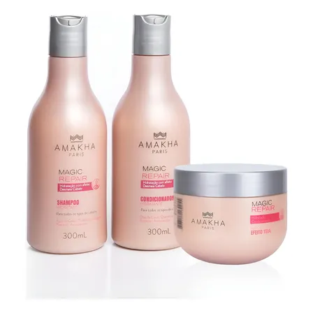Kit Shampoo + Condicionador + Máscara Magic Repair - Amakha