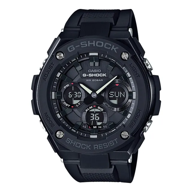 Reloj pulsera Casio GST-S100 con correa de resina color negro