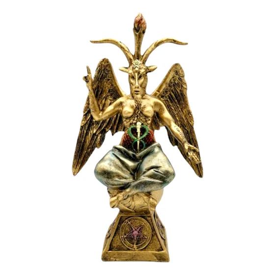 Baphomet Macho Cabrío 23cm Dorado