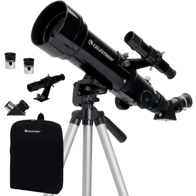 Celestron - Telescopio Refractor Portátil Travel Scope 70 Mm Color Negro