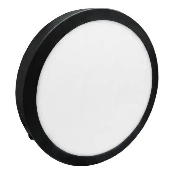 Panel Plafon Led Redondo 18w Negro Macroled  Aplicar Neutro