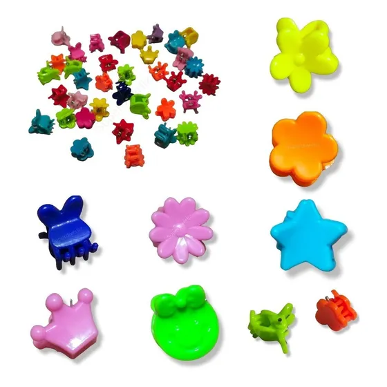 100 Mini Pinzas Para El Cabello Piojitos Bebe Niñas Color Claros