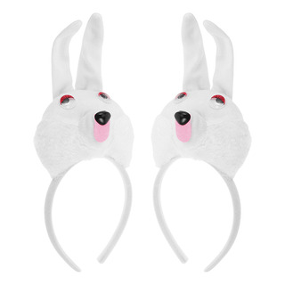 2 Diademas De Conejo De Pascua De Peluche Con Orejas De Cone 2 Diademas De Conejo De Pascua De Peluche Con Orejas De Cone