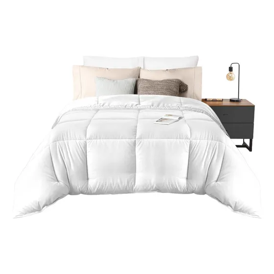 Edredón Duvet Con Relleno King Size Blanco Ultra Suave