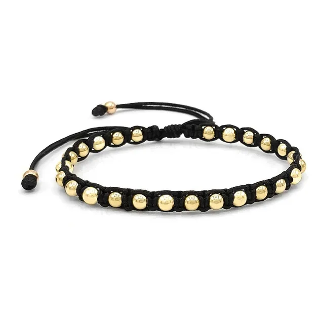 Pulsera Tejido Macrame Oro Laminado 18k Iconic Store