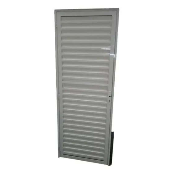 Porta Palhetada Alumínio Branco 210x80 Linha 25