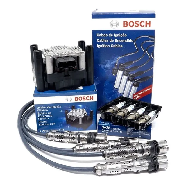 Kit Bosch Bobina+cables+bujias Vw Bora 2.0 Golf 2.0 Audi 1.6