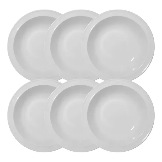 Plato Hondo Porcelana 22,7 Cm Línea Távola Verbano X6