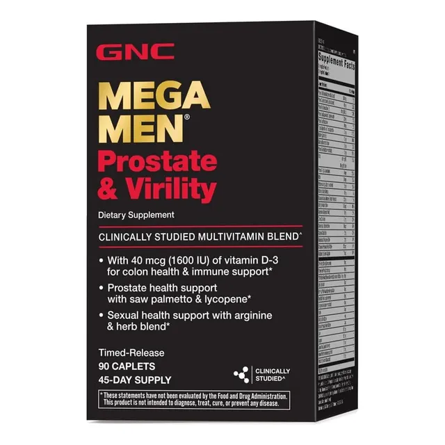 Próstata Y Virilidad Mega Men Gnc 90 Comprimidos Sin Sabor