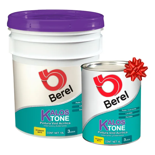 Cubeta De Pintura Kalos-tone Berel Vinil Acrílica