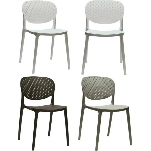 Silla De Comedor Interior Exterior Plástico Moderno Nardi