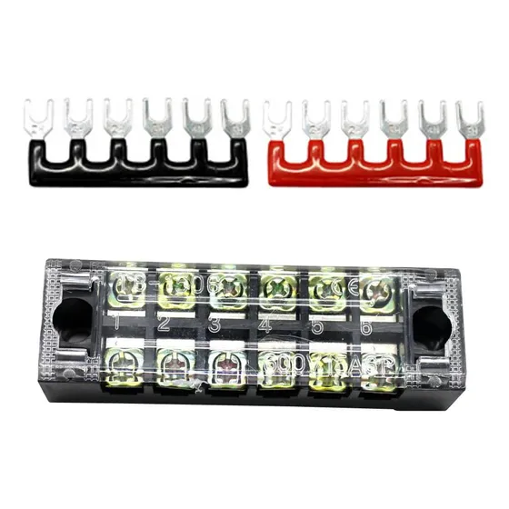 Double Row Wire Block 600v 15a 6 Posición Bloque Terminales
