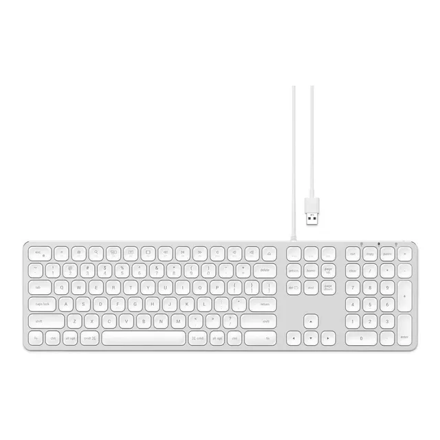 Teclado Satechi Metallic Series QWERTY inglés US color silver