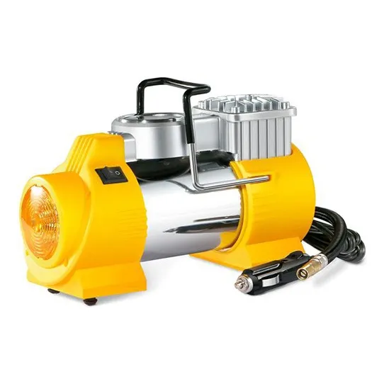 Compresor Aire + Linterna Inflador Llanta Autos Portatil 12v