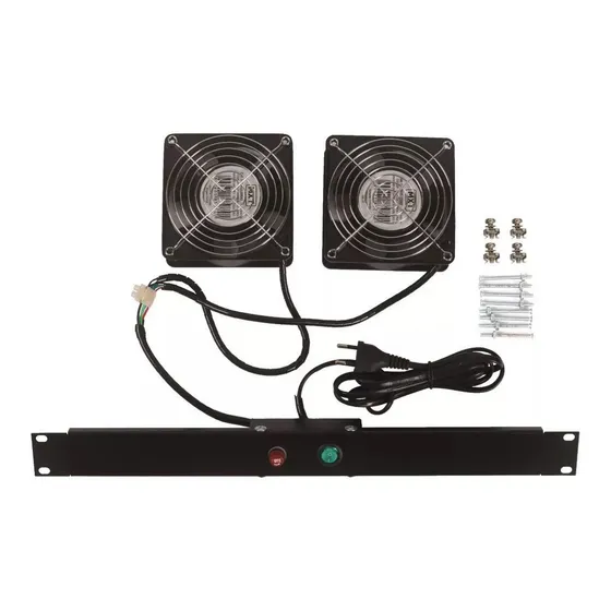 Sistema Kit Ventilação Rack 19'' - 2 Coolers Ventiladores