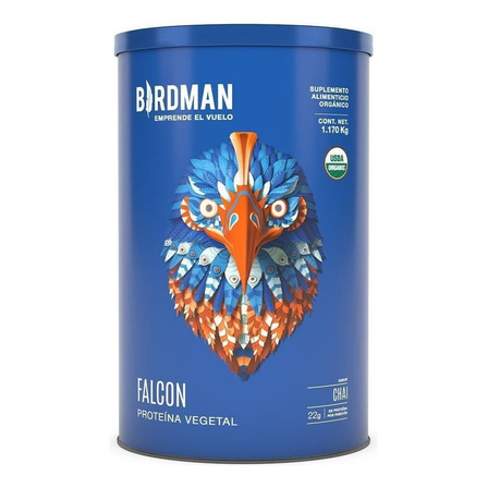 Proteína Vegetal Orgánica Falcon Protein 1.170kg Birdman Sabor Chai Proteína Vegetal Orgánica Falcon Protein 1.170kg Birdman Sabor Chai