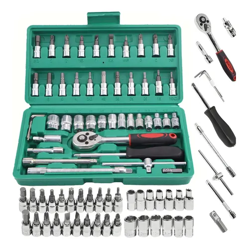 Kit Jogo De Soquetes E Acessórios 1/4 C/ Allen 58pçs Zenite