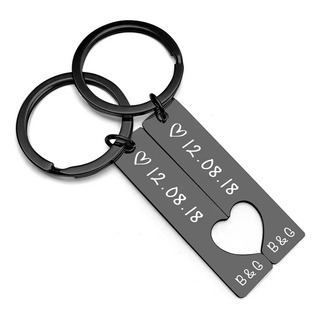 Nuevo Duo Llavero Grabado Personalizado Regalo Parejas Novia Nuevo Duo Llavero Grabado Personalizado Regalo Parejas Novia