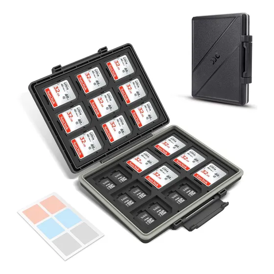 Funda Tarjetas Memoria 54 Ranuras 36 Micro Sd 18 Sd Estuche