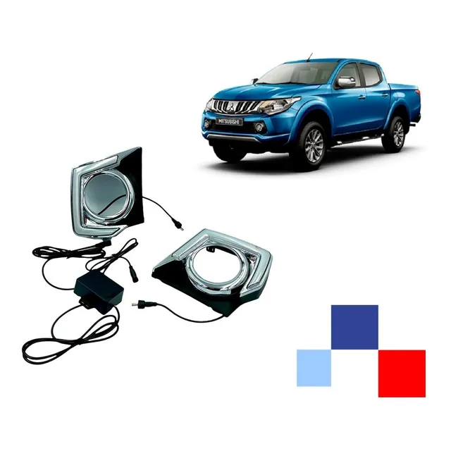 Bisel Led Neblinero Drl Mitsubishi L200 2016-2019