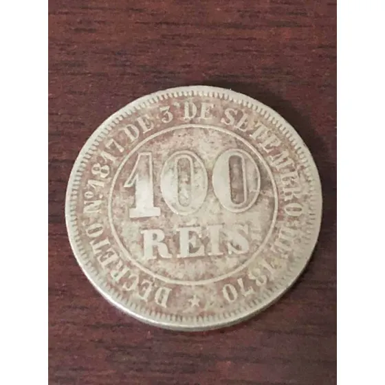 Moeda 100 Réis 1876