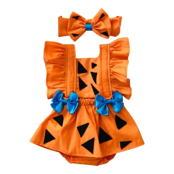 Jardineira Romper Temático Bunda Rica Com Laço Fantasia Bebe