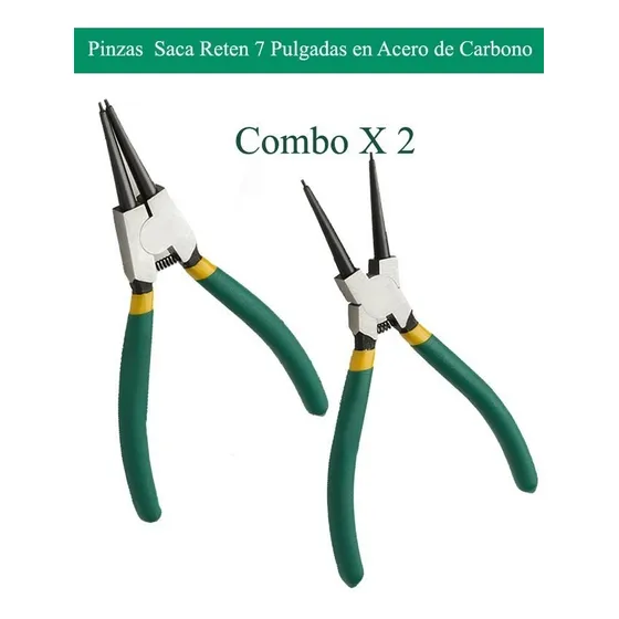 Pinza Interna + Externa Saca Reten 7 Pulgadas Acero Carbono