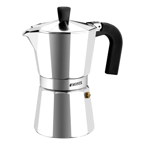Cafetera Tipo Italiana Vitro Express Aluminio Monix 6 Tazas