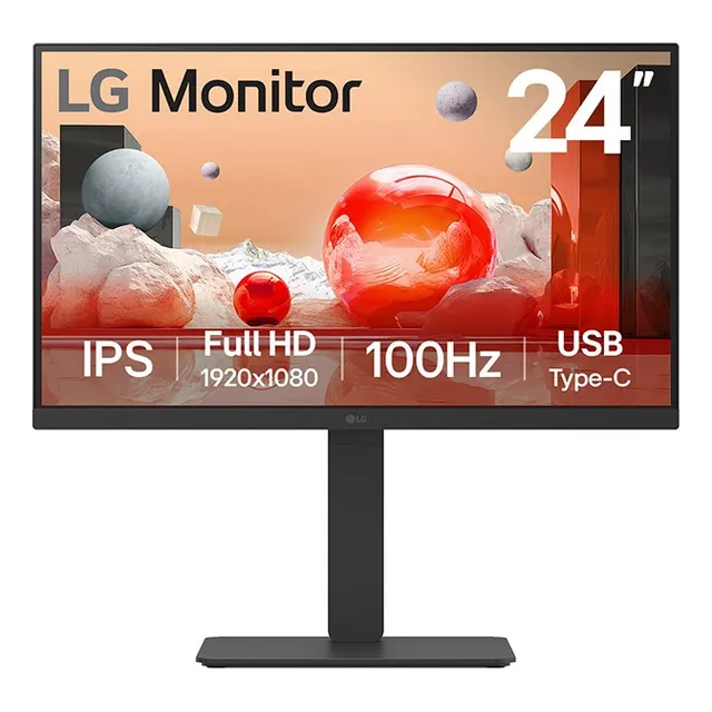 Monitor LG Ips 24  24ba650-b Fhd 100hz Negro