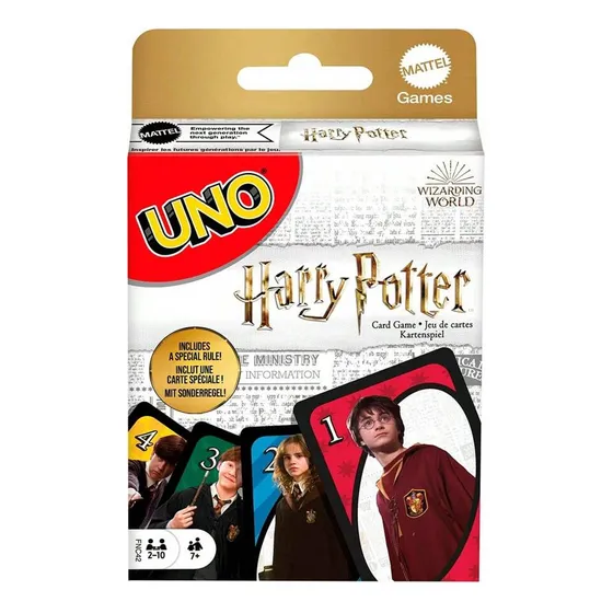 Juego De Cartas Mattel Uno Harry Potter Hogwarts Magos Navid
