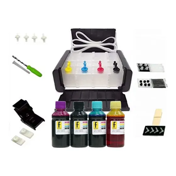 Kit Bulk Ink Elegance Canon Mp 480 + 400ml Tintas + Valvul +