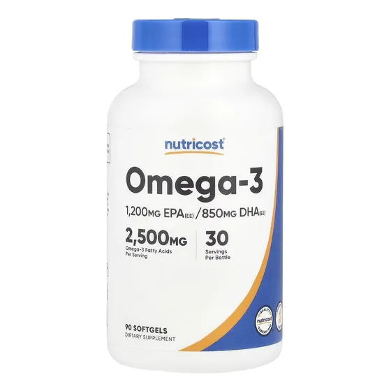 Nutricost Omega-3 2500 Mg 90 Cápsulas Blandas Sabor Sin Sabor