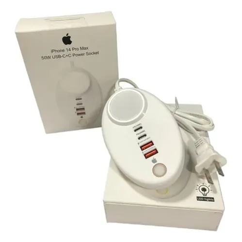 Regleta 50w 4 Puertos 2 Usb C