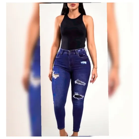 Jeans Dama Corte Alto Mostwanted Original