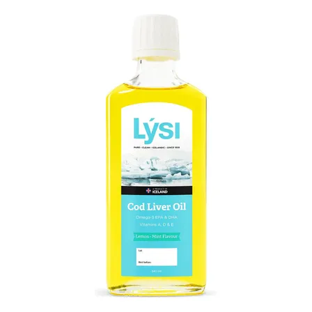 Aceite Hígado Bacalao Omega 3 Lsi Limón Menta 240ml Sin Gluten