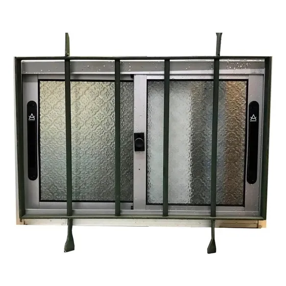 Ventana De Aluminio  Para Baño + Reja / Medidas 0.60 X 0.40