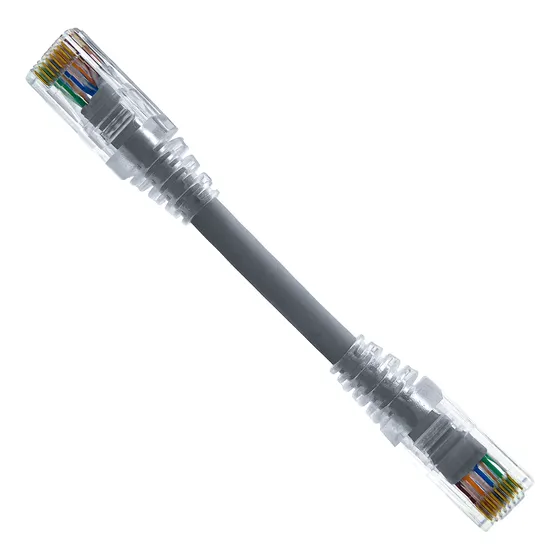 Cabo Rede Patch Cord Cat6 Furukawa 100% Cobre Cinza 15 Cm