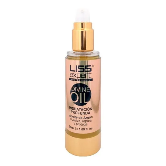 Gotitas Aceite Argán Liss Expert Divine Oil Para El Cabello El Cuerpo Y Uñas Hidrata Repara Protege 50ml