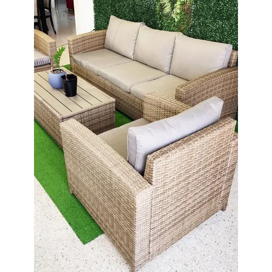 Recibo En Rattan Sintético Para Jardin Exteriores Terraza