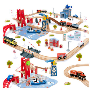 Conjunto De Trem Giant Bean Busy Port City 117 Unidades Para Conjunto De Trem Giant Bean Busy Port City 117 Unidades Para