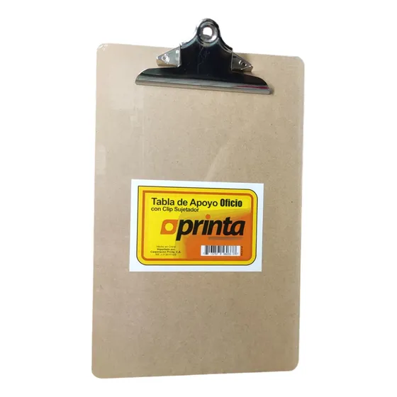 Tabla De Apoyo Para Chequeo Oficio Printa Con Clip Sujetador