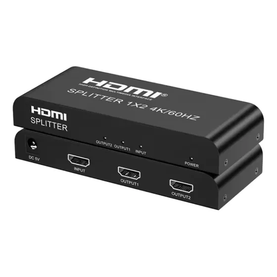 Splitter Distribuidor Hdmi 2.0 4k 60hz 1x2 Profissional