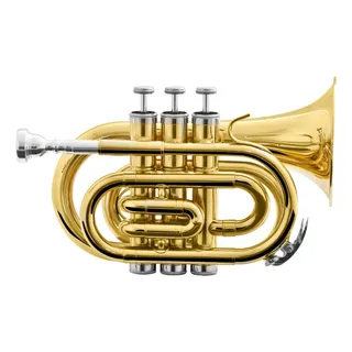 Trompete Pocket Bb Hmt-500l Laqueado Harmonics Trompete Pocket Bb Hmt-500l Laqueado Harmonics