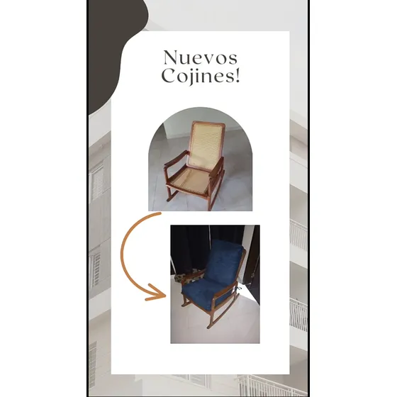 Cojines Para Asientos O Espaldar Silla,  Mecedora