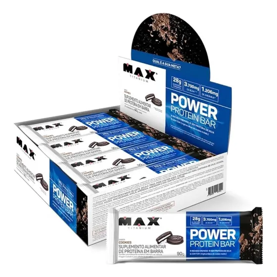 Power Protein Bar 90g Max Titanium Cx C/ 8 